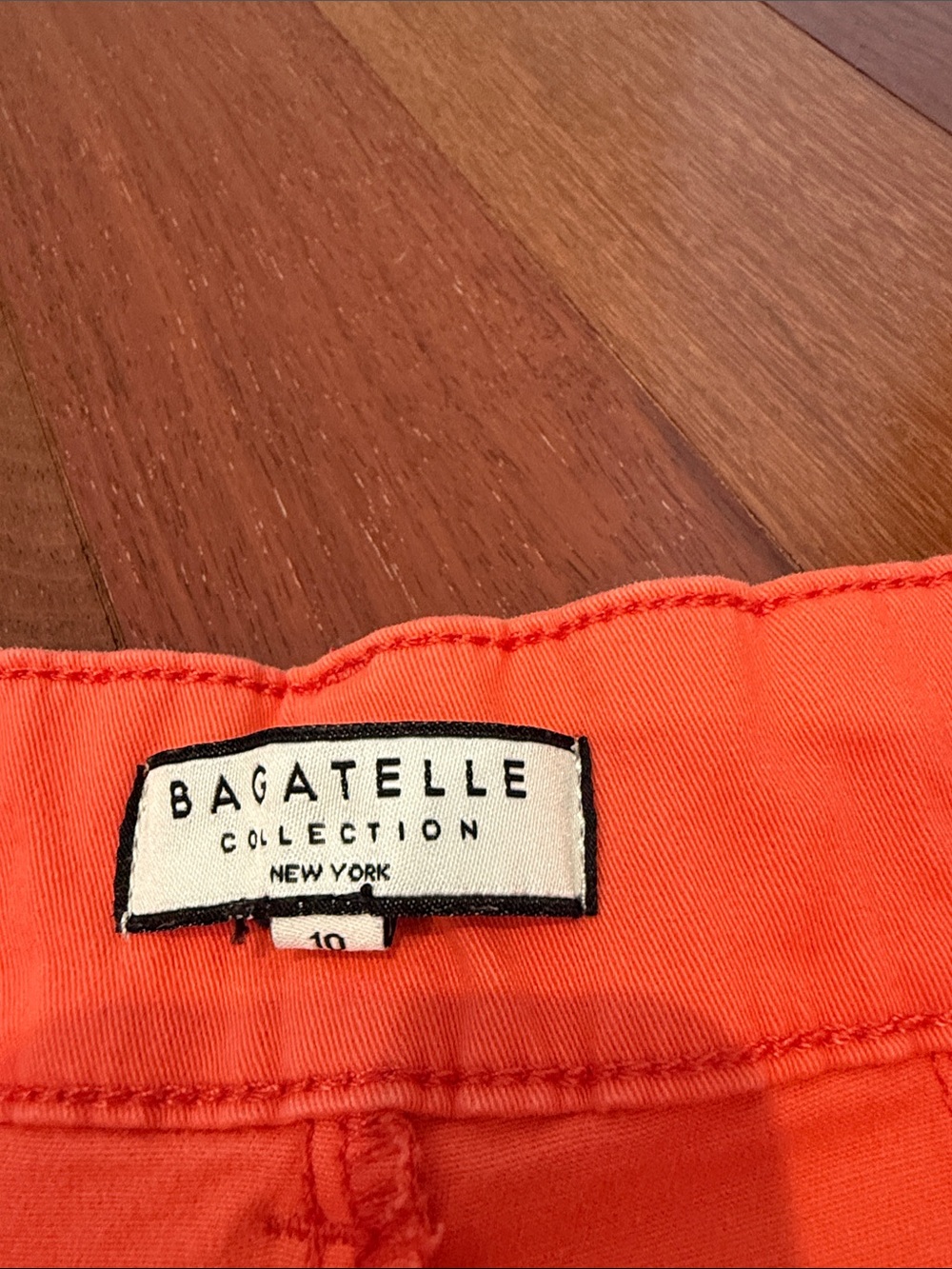 Wide-Leg High-Rise Pants in Coral Orange - Picture 3 of 6